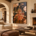 Autumn Bouquet Collage - interior setting 8 - expressive contemporary art painting
