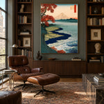 Autumn Water Toward Fuji - interior setting 5 - expressive contemporary art painting