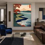 Autumn Water Toward Fuji - interior setting 6 - expressive contemporary art painting