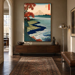 Autumn Water Toward Fuji - interior setting 7 - expressive contemporary art painting