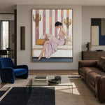 Before the Evening Begins - front-view living-room hero - expressive contemporary art painting
