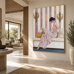 Before the Evening Begins - interior setting 7 - expressive contemporary art painting