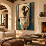 Before the Golden Mirror - oblique view - expressive contemporary art painting