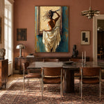 Before the Golden Mirror - interior setting 6 - expressive contemporary art painting