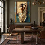 Before the Golden Mirror - interior setting 7 - expressive contemporary art painting
