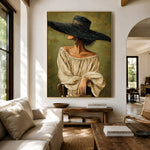 Beneath the Wide Brim - interior setting 4 - expressive contemporary art painting