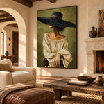 Beneath the Wide Brim - interior setting 5 - expressive contemporary art painting