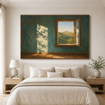 Beyond the Open Window - interior setting 05 - expressive contemporary art painting