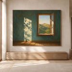 Beyond the Open Window - interior setting 06 - expressive contemporary art painting