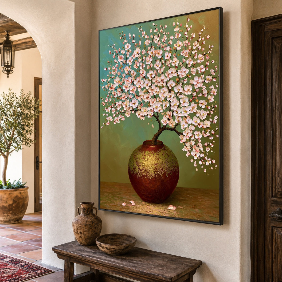 Blossom Cloud in Bronze - oblique view - expressive contemporary art painting