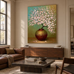Blossom Cloud in Bronze - interior setting 3 - expressive contemporary art painting