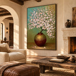 Blossom Cloud in Bronze - interior setting 4 - expressive contemporary art painting