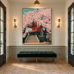 Blossom Stairway to Spring - interior setting 6 - expressive contemporary art painting