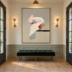 Blush Feather Reverie - interior setting 7 - expressive contemporary art painting
