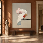 Blush Feather Reverie - interior setting 8 - expressive contemporary art painting