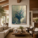 Blush in a Glass - interior setting 3 - expressive contemporary art painting