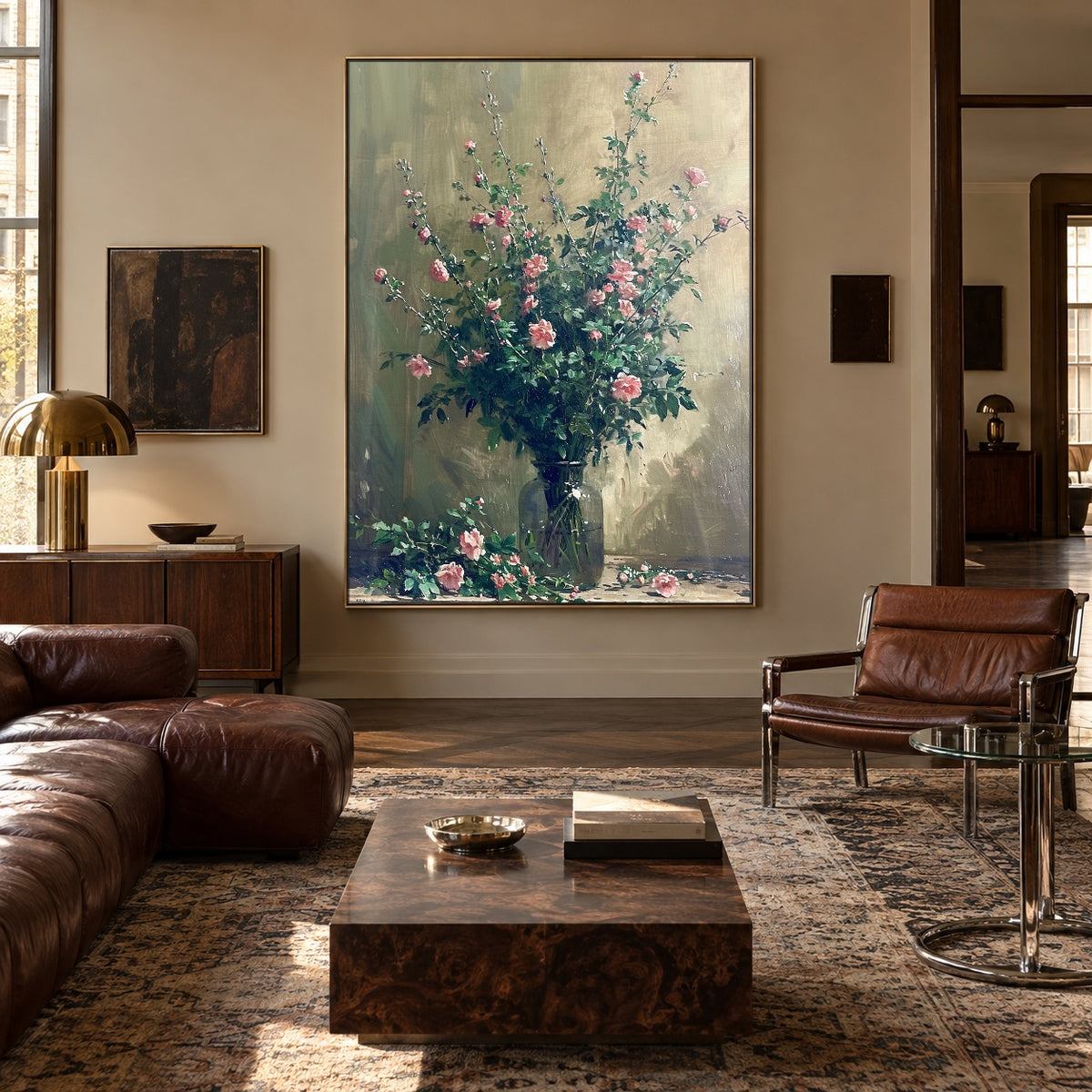 Blush in a Glass - interior setting 8 - expressive contemporary art painting