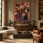 Bouquet with a Melody - front-view living-room hero - expressive contemporary art painting