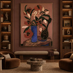 Bouquet with a Melody - interior setting 7 - expressive contemporary art painting