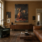 Chestnut Under Copper Skies - interior setting 4 - expressive contemporary art painting
