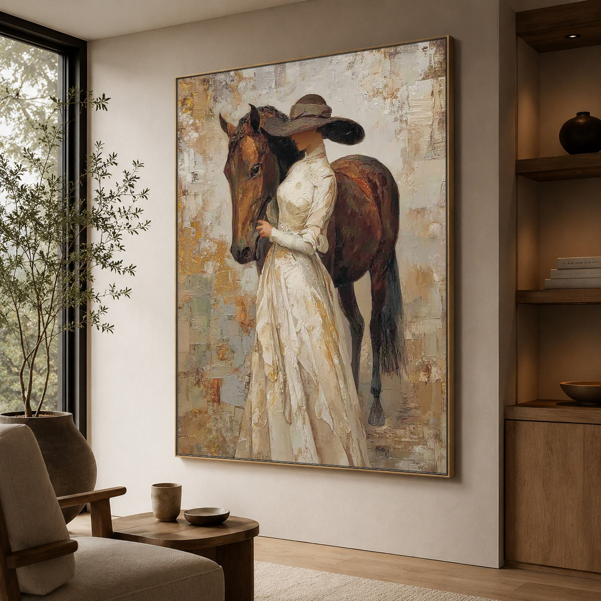 Close to Chestnut - oblique view - expressive contemporary art painting