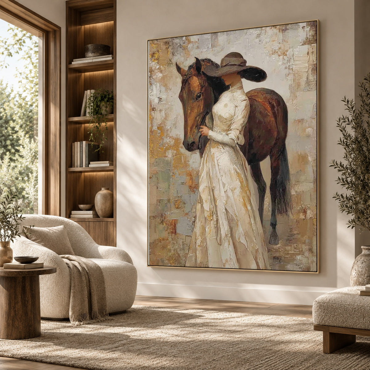 Close to Chestnut - interior setting 3 - expressive contemporary art painting