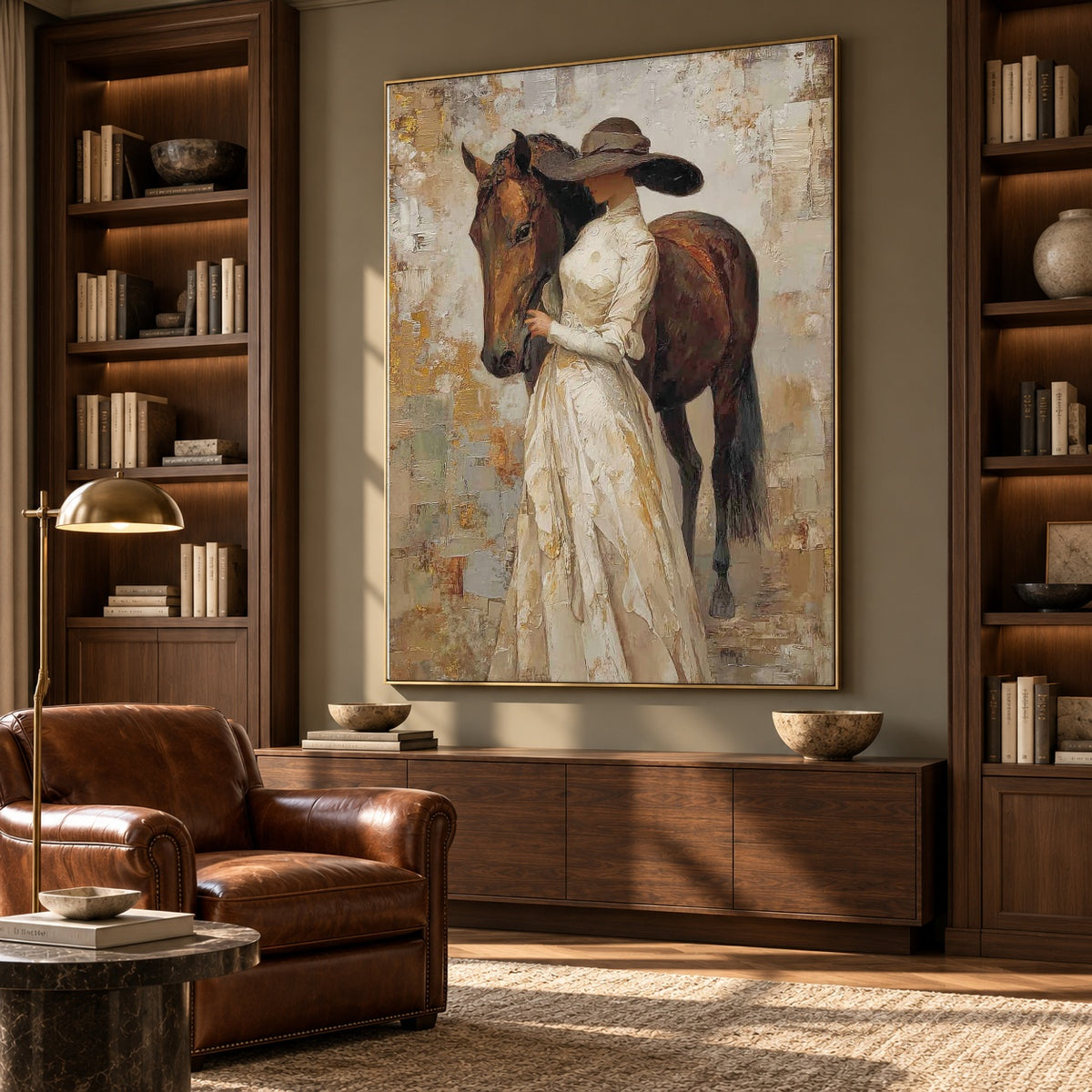 Close to Chestnut - interior setting 4 - expressive contemporary art painting