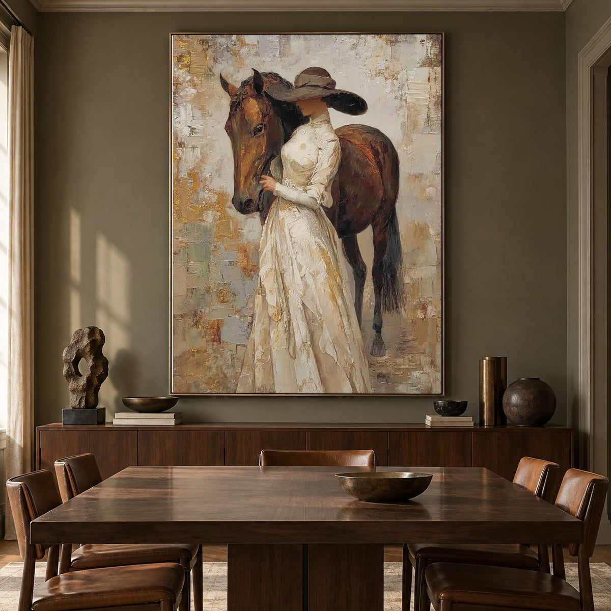 Close to Chestnut - interior setting 5 - expressive contemporary art painting