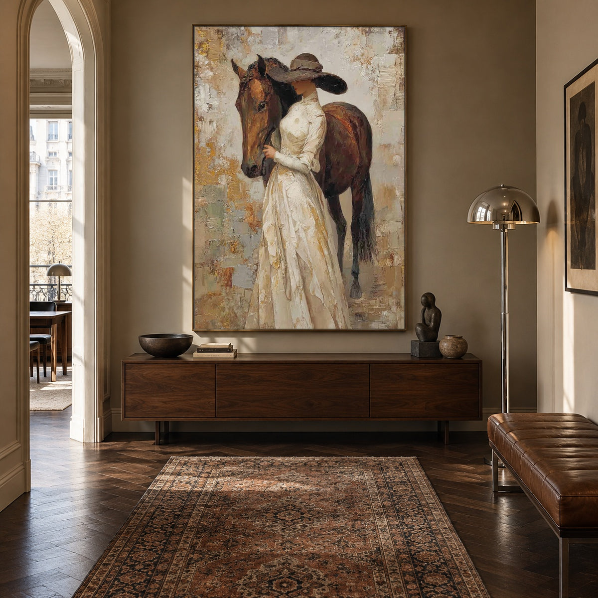 Close to Chestnut - interior setting 6 - expressive contemporary art painting