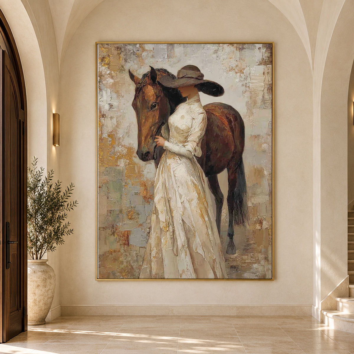 Close to Chestnut - interior setting 7 - expressive contemporary art painting