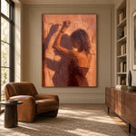 Copper Light Waltz - front-view living-room hero - expressive contemporary art painting