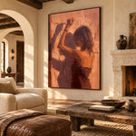 Copper Light Waltz - oblique view - expressive contemporary art painting