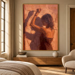 Copper Light Waltz - interior setting 4 - expressive contemporary art painting