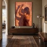 Copper Light Waltz - interior setting 6 - expressive contemporary art painting