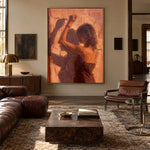 Copper Light Waltz - interior setting 8 - expressive contemporary art painting