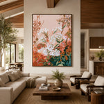 Coral Garden Refrain - interior setting 3 - expressive contemporary art painting