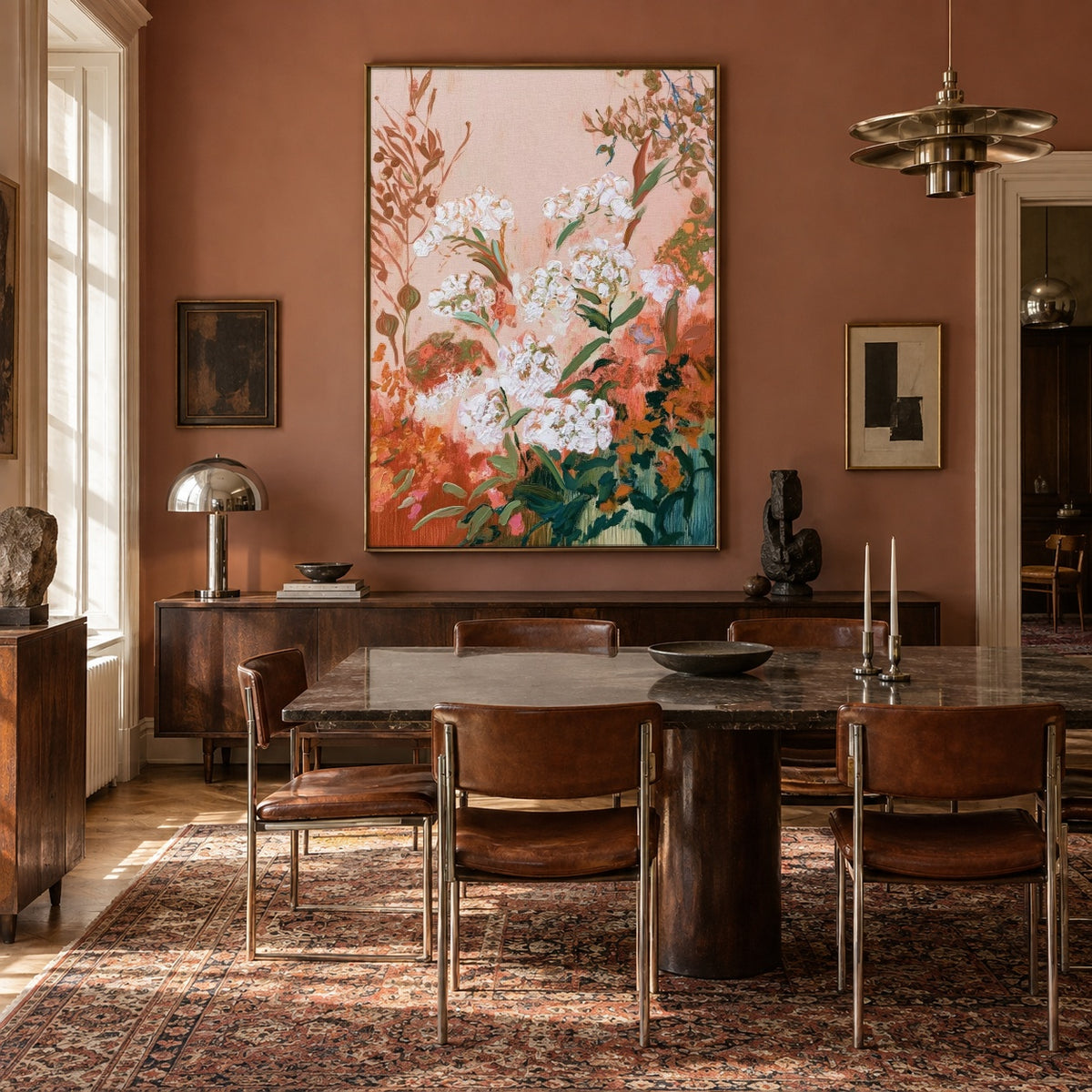 Coral Garden Refrain - interior setting 5 - expressive contemporary art painting