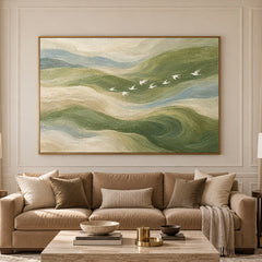 Currents of Quiet Flight - front view hero - expressive contemporary art painting