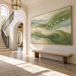 Currents of Quiet Flight - oblique view - expressive contemporary art painting