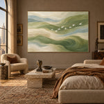 Currents of Quiet Flight - interior setting 03 - expressive contemporary art painting