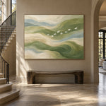 Currents of Quiet Flight - interior setting 05 - expressive contemporary art painting