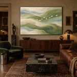 Currents of Quiet Flight - interior setting 06 - expressive contemporary art painting