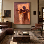 Dancing Past Sunset - interior setting 3 - expressive contemporary art painting