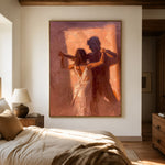 Dancing Past Sunset - interior setting 5 - expressive contemporary art painting