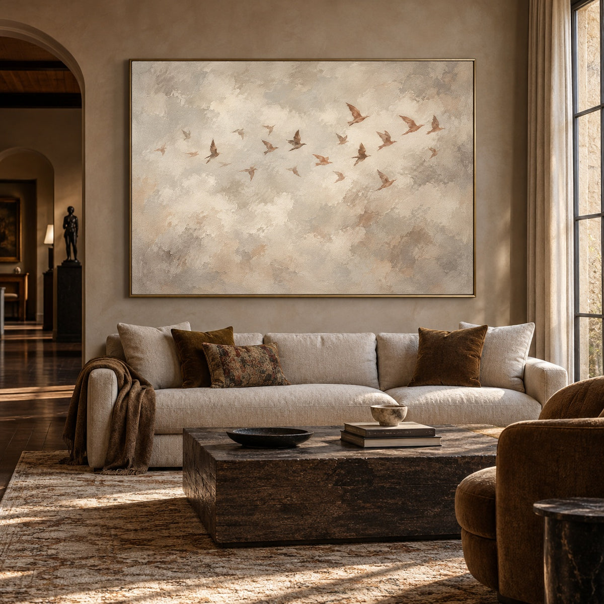 Drifting Into Gentle Light - front view hero - expressive contemporary art painting