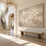 Drifting Into Gentle Light - oblique view - expressive contemporary art painting