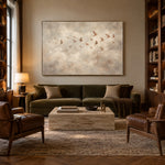 Drifting Into Gentle Light - interior setting 03 - expressive contemporary art painting