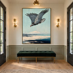 Eagle Above Open Water - interior setting 5 - expressive contemporary art painting