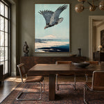 Eagle Above Open Water - interior setting 6 - expressive contemporary art painting