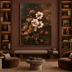 Flowers After Candlelight - front-view living-room hero - expressive contemporary art painting